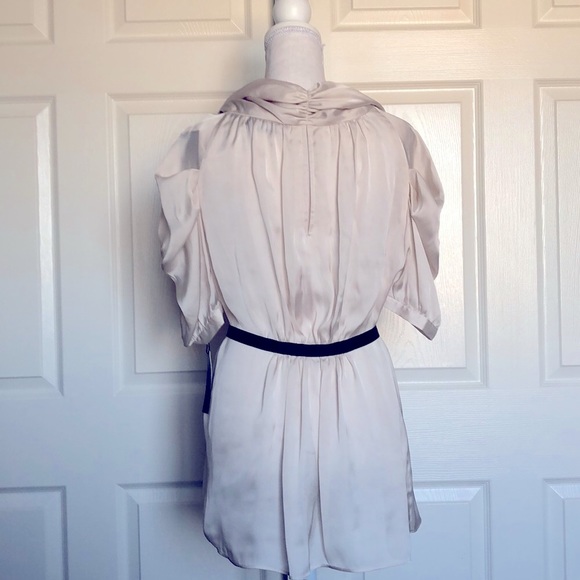 NWT bcbgmaxazria silky satin tops w/bow - Picture 3 of 7